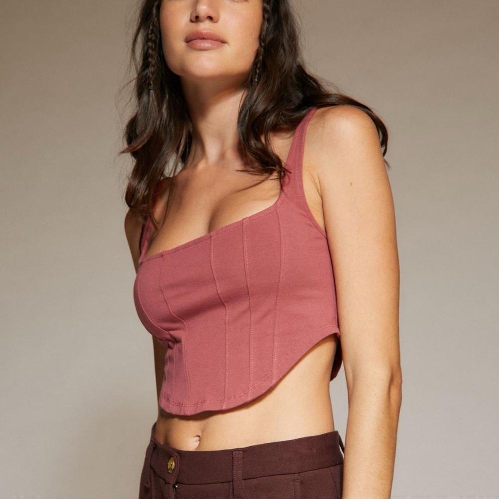 Urban Outfitters Corset Tank - Rust